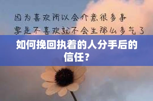 如何挽回执着的人分手后的信任？
