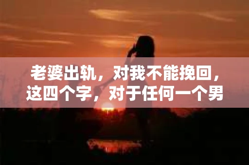 老婆出轨，对我不能挽回，这四个字，对于任何一个男人来说，都是一场无法言说的痛。我曾经以为，婚姻是爱情的港湾，是彼此依靠的避风港，然而，现实却给了我一记响亮的耳光。今天，我想和大家聊聊这个沉重的话题，希望能给那些正在经历或即将经历类似痛苦的人一些安慰和启示。