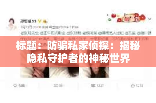 标题：防骗私家侦探：揭秘隐私守护者的神秘世界