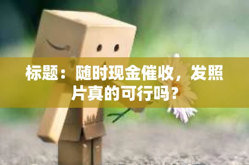 标题：随时现金催收，发照片真的可行吗？