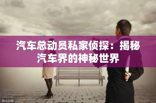 汽车总动员私家侦探：揭秘汽车界的神秘世界
