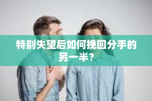 特别失望后如何挽回分手的另一半？
