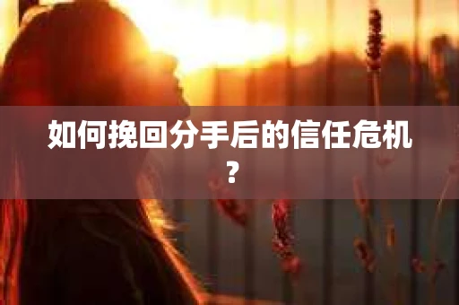 如何挽回分手后的信任危机？